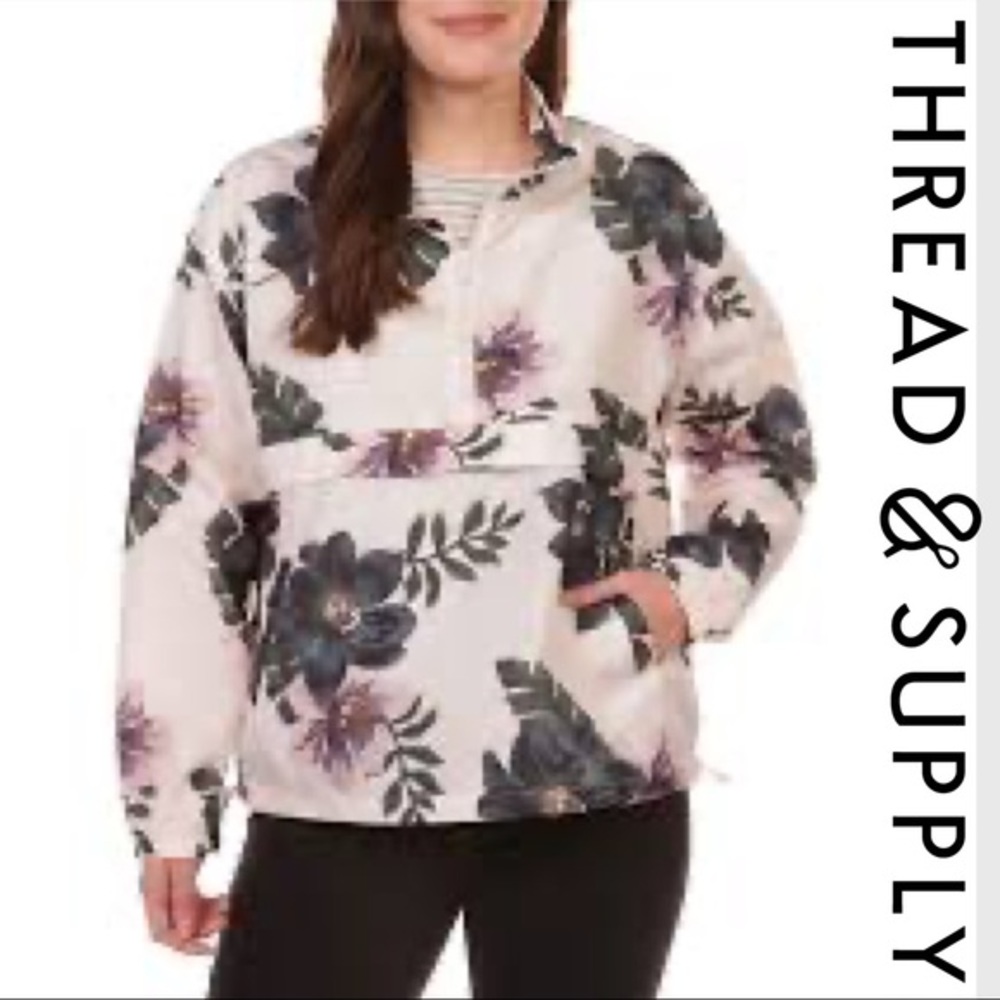 Thread & Supply Blush Floral Windbreaker